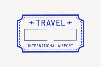 Travel stamp clipart, vacation  | Free Photo - rawpixel