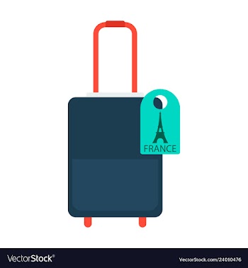 Travel suitcase for camping tourism cartoon of vector image