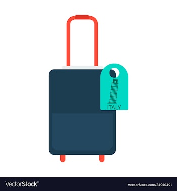 Travel suitcase for camping tourism cartoon of vector image