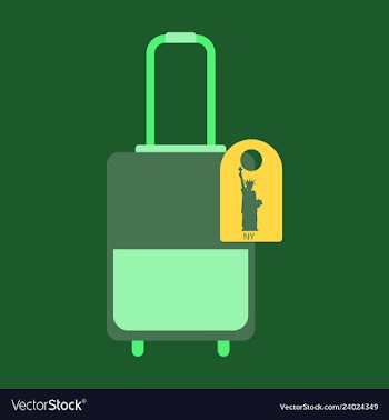 Travel suitcase for camping tourism cartoon of vector image