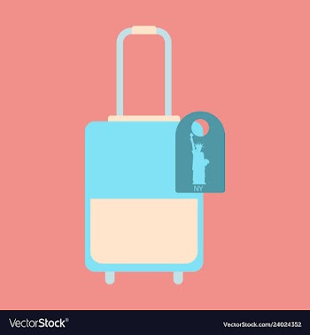 Travel suitcase for camping tourism cartoon of vector image
