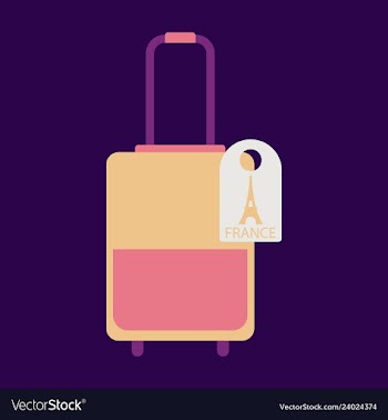 Travel suitcase for camping tourism cartoon of vector image