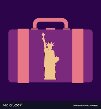 Travel suitcase for camping tourism cartoon of vector image