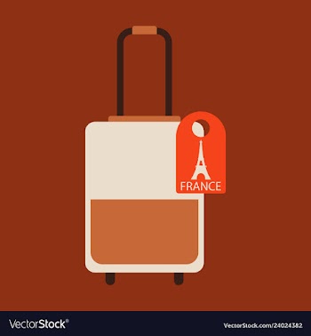 Travel suitcase for camping tourism cartoon of vector image