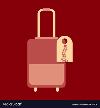 Travel suitcase for camping tourism cartoon of vector image