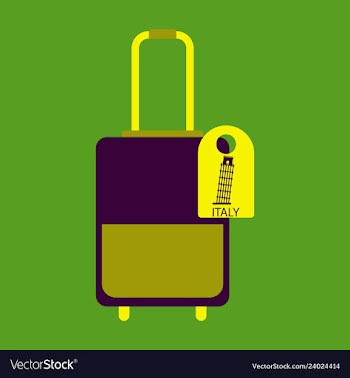Travel suitcase for camping tourism cartoon of vector image