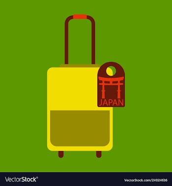 Travel suitcase for camping tourism cartoon of vector image