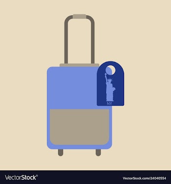 Travel suitcase for camping tourism cartoon of vector image