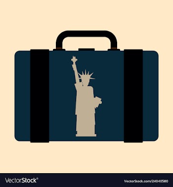 Travel suitcase for camping tourism cartoon of vector image