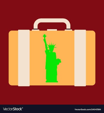 Travel suitcase for camping tourism cartoon of vector image