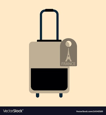 Travel suitcase for camping tourism cartoon of vector image