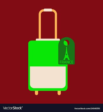 Travel suitcase for camping tourism cartoon of vector image