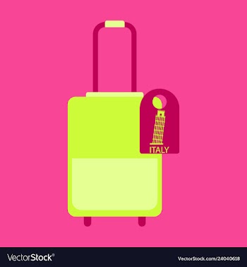 Travel suitcase for camping tourism cartoon of vector image
