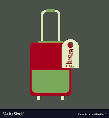 Travel suitcase for camping tourism cartoon of vector image