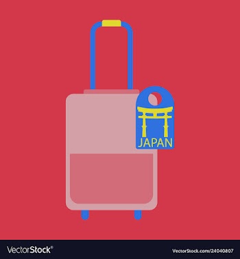 Travel suitcase for camping tourism cartoon of vector image