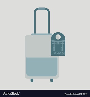 Travel suitcase for camping tourism cartoon of vector image