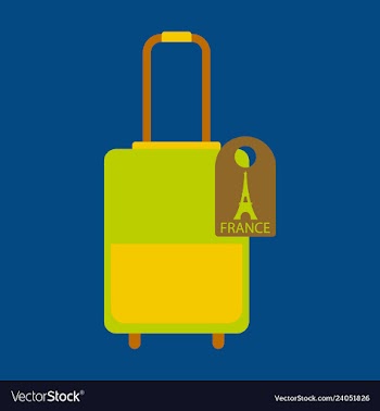 Travel suitcase for camping tourism cartoon of vector image