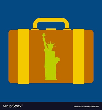 Travel suitcase for camping tourism cartoon of vector image