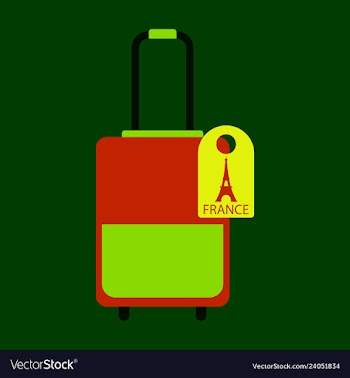 Travel suitcase for camping tourism cartoon of vector image