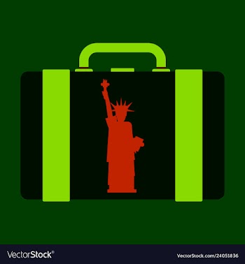 Travel suitcase for camping tourism cartoon of vector image