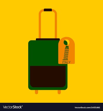 Travel suitcase for camping tourism cartoon of vector image