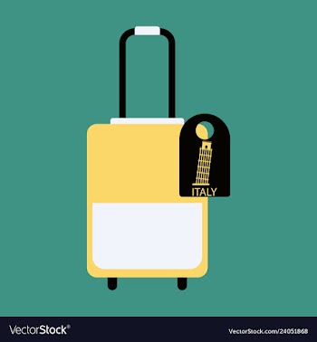 Travel suitcase for camping tourism cartoon of vector image