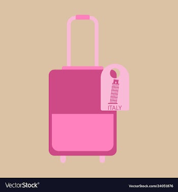 Travel suitcase for camping tourism cartoon of vector image