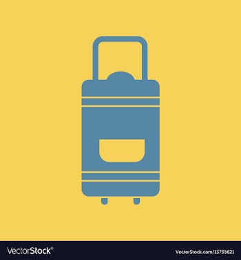 Travel suitcase vector image