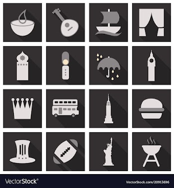 Travel symbols and tourism signs vector image
