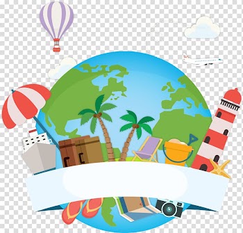 Travel-themed illustration, Maldives Travel Tour guide Vacation, Blue Earth and Balloon transparent background PNG clipart