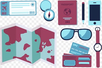 Travel Tourism Suitcase - Vector passport 