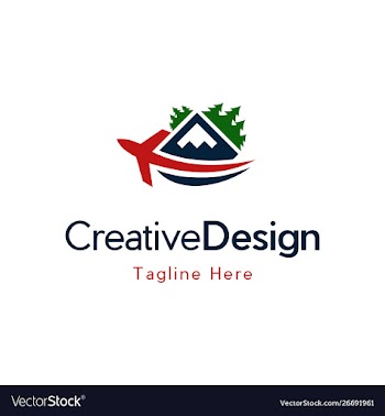 Travel vacation outdoors logo design vector image
