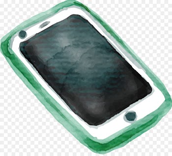 Travel Watercolor painting Baggage Tourism - White apple phone 