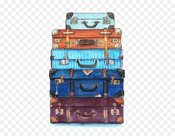 Travel Watercolor painting Suitcase - Suitcase 