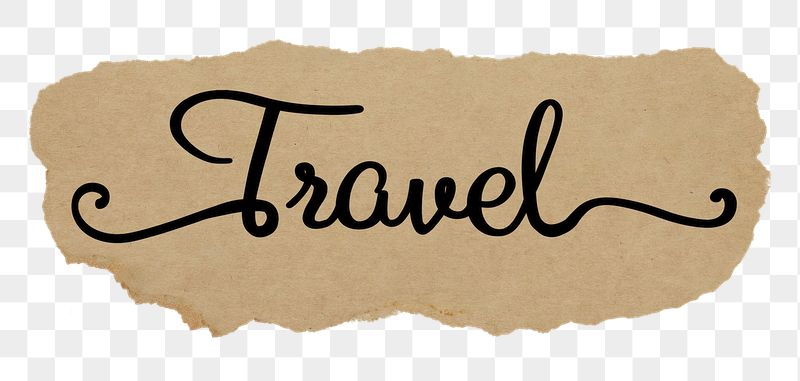 Travel word png, black calligraphy | Free PNG - rawpixel