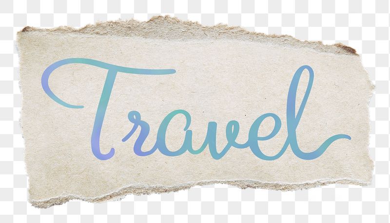 Travel word png, blue calligraphy | Free PNG - rawpixel