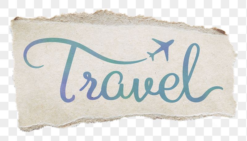 Travel word png, blue calligraphy | Free PNG - rawpixel