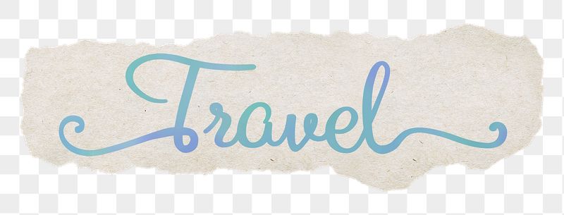 Travel word png, blue calligraphy | Free PNG - rawpixel