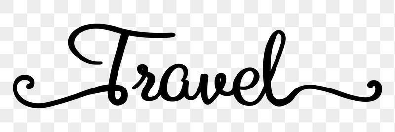 Travel word png, minimal black | Free PNG - rawpixel