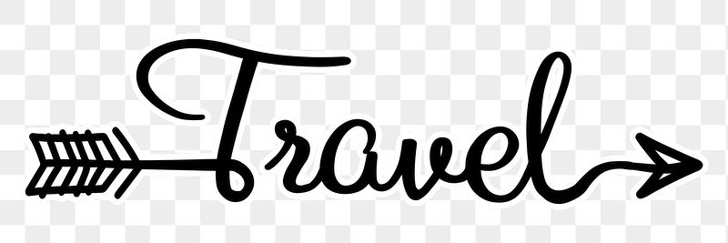 Travel word png, minimal black | Free PNG - rawpixel