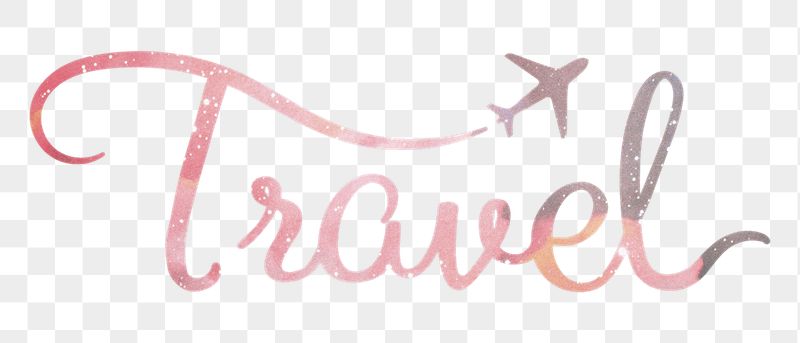 Travel word png sticker, pastel | Free PNG - rawpixel