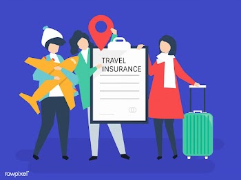 Travelers with travel insurance policy | Free stock vector - 479479