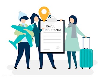 Travelers with travel insurance policy | Free stock vector - 479573