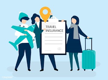 Travelers with travel insurance policy | Free stock vector - 479584