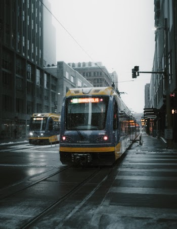 Traveling through the winter weather.