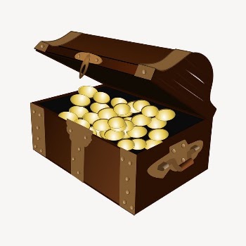 Treasure box clipart, illustration vector. | Free Vector - rawpixel