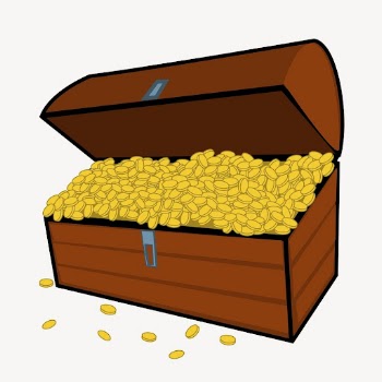 Treasure chest clipart, collage element | Free PSD - rawpixel