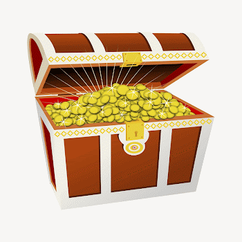 Treasure chest clipart illustration psd. | Free PSD - rawpixel