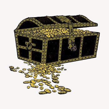 Treasure chest clipart, object illustration | Free Vector - rawpixel