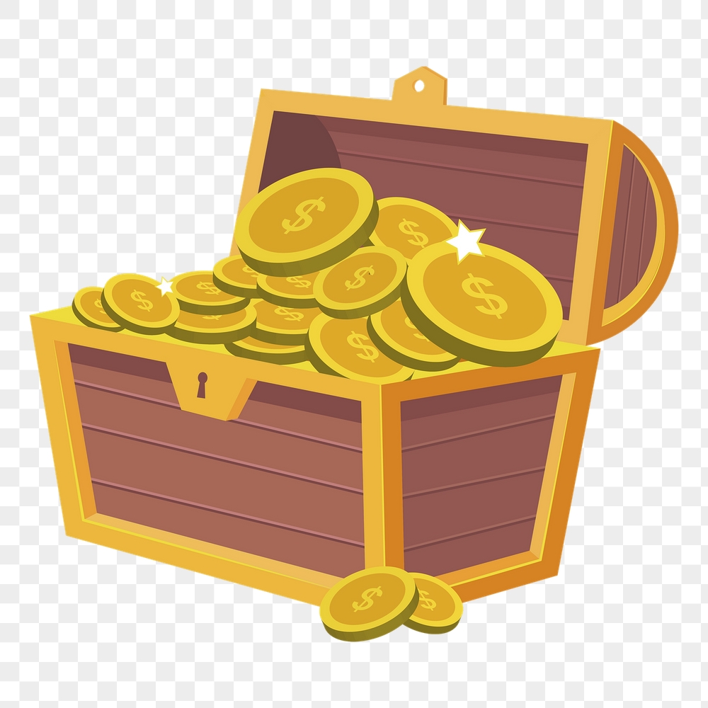 Treasure chest png sticker, money | Free PNG - rawpixel